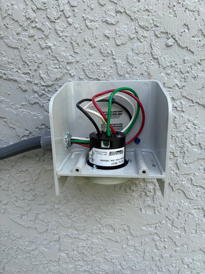Standby generator keeping a Florida home powered through a hurricane